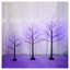 Arbre de Noël artificiel noir 4 pi, 5 pi et 6 pi avec lumières DEL mauves