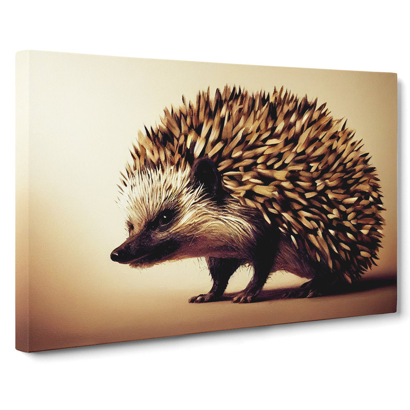 A Handsome Hedgehog - Wrapped Canvas, 40cm H x 60cm W x 3cm D