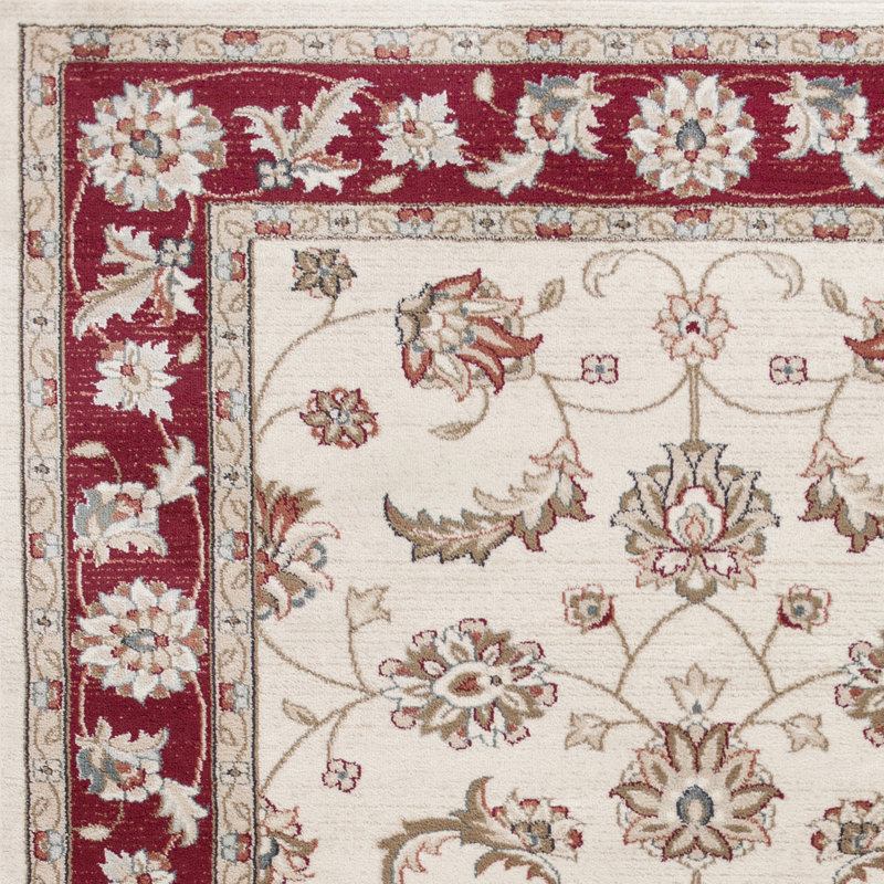 Arnot Indoor Rug, Rectangle 7'10" x 9'10", Ivory/Red