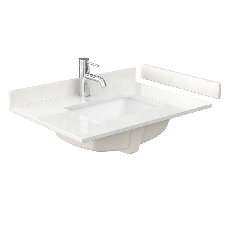 Daria 30'' W Vanity, Matte Black, Blue, White Quartz