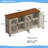 Retro 4 Glass Door Buffet Cabinet with Adjustable Shelves-214523009