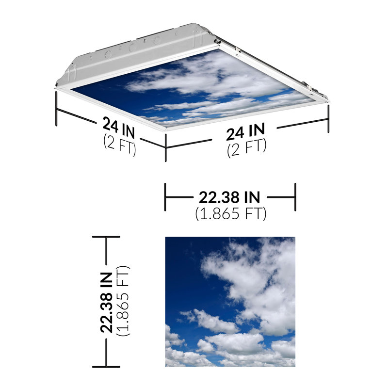 Cloud Square Fixture Component Ceiling Light
