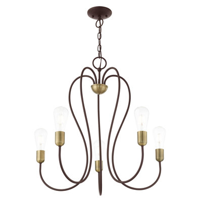 Rocha 4 - Light Steel Dimmable Classic / Traditional Chandelier