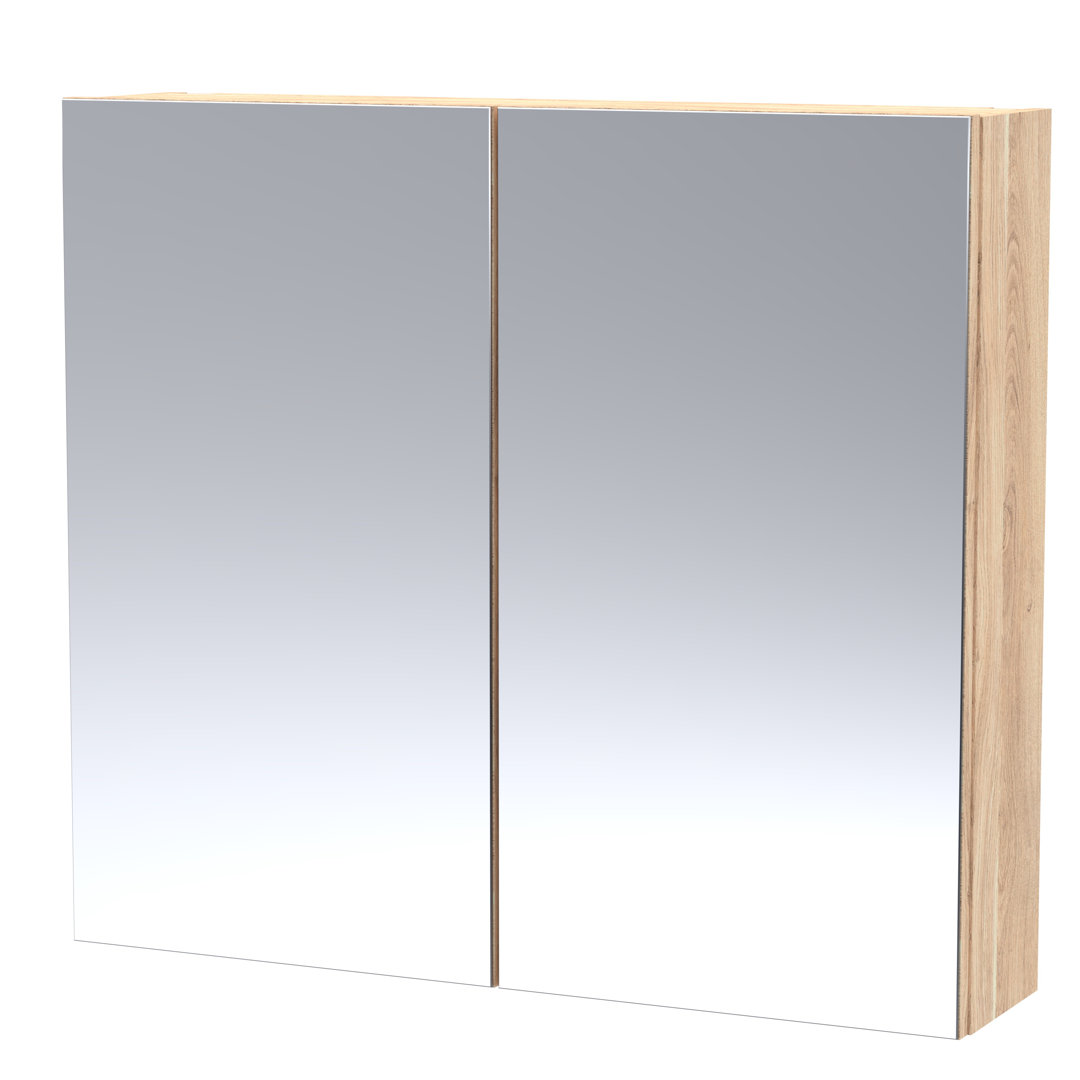 Fusion 800mm W 715mm H Surface Framed Medicine Cabinet Mirror Adjustable