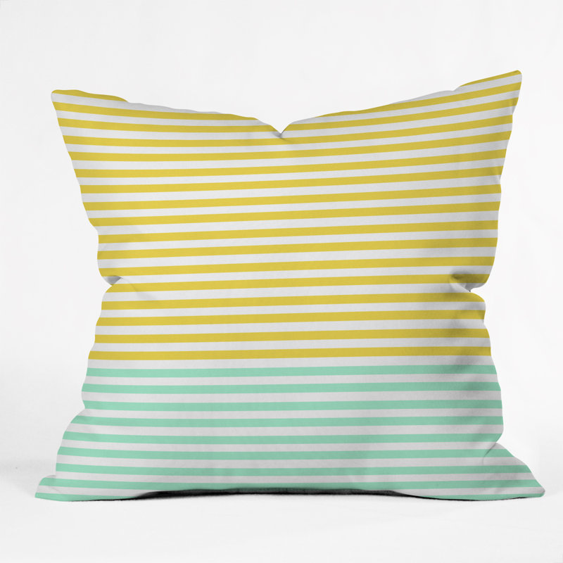 Coussin décoratif à rayures, 16 po x 16 po