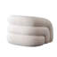 Chaise d'appoint pivotante Quantum en sherpa ivoire