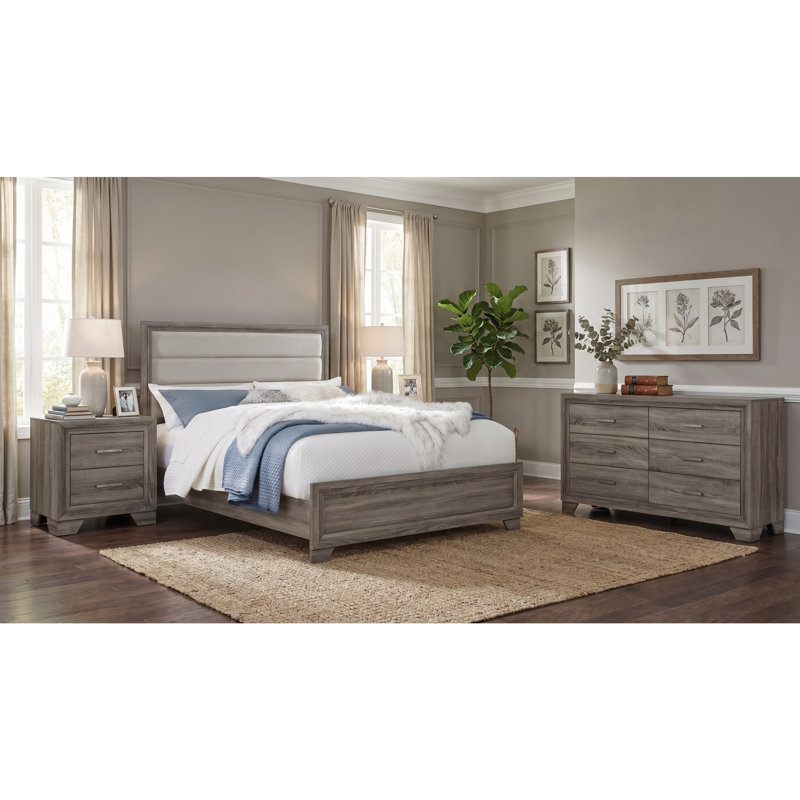 Walker Brown Oak Queen 4-piece Bedroom Set