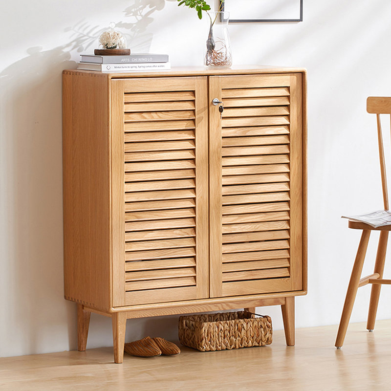 Rangement pour chaussures en bois massif Burlywood