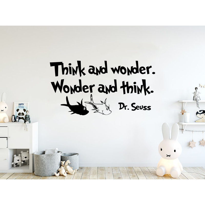 Adhésif décoratif «Think and Wonder», Noir