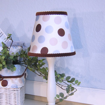 Ash 7'' H Fabric Empire Lamp Shade, Pink and Blue