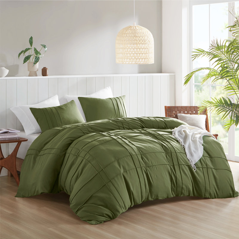 Porter Textured Duvet Cover Bedding Set, King Duvet Cover + 2 King Shams, Blush