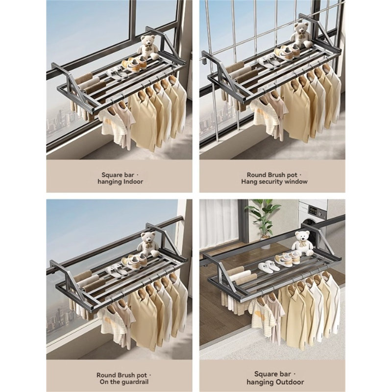 Support de balcon multi-usage, H 7,79 po x l 31,49 po x P 15,35 po