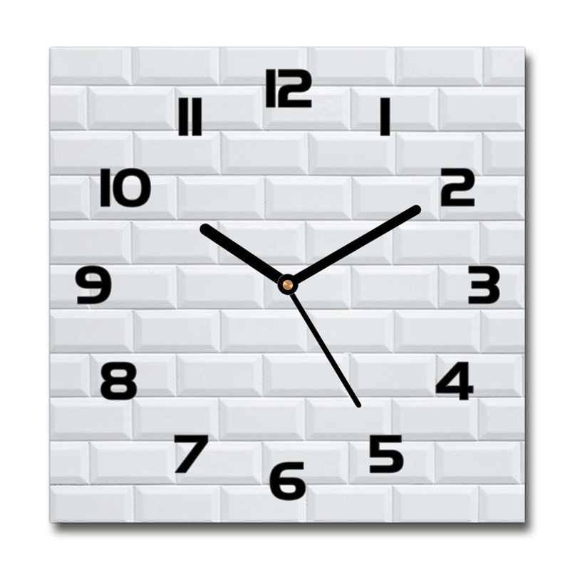 Hepfer Glass Wall Clock, Black