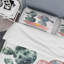 Duo de cactus en pots géométriques roses - ensemble de housse de couette moderne - microfibre de polyester-138870626