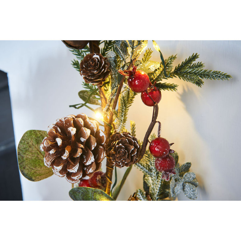 20.32cm Lighted Faux Garland with Lights