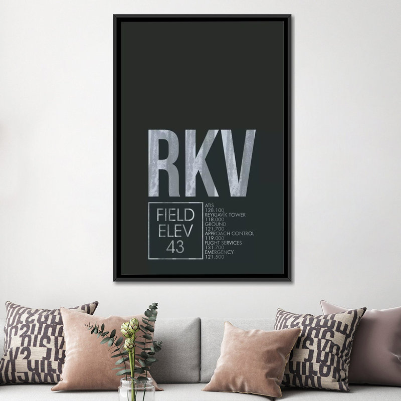 " Reykjavik " by 08 Left, 26" H x 18" W x 1.5" D, Black Framed Canvas, No Mat