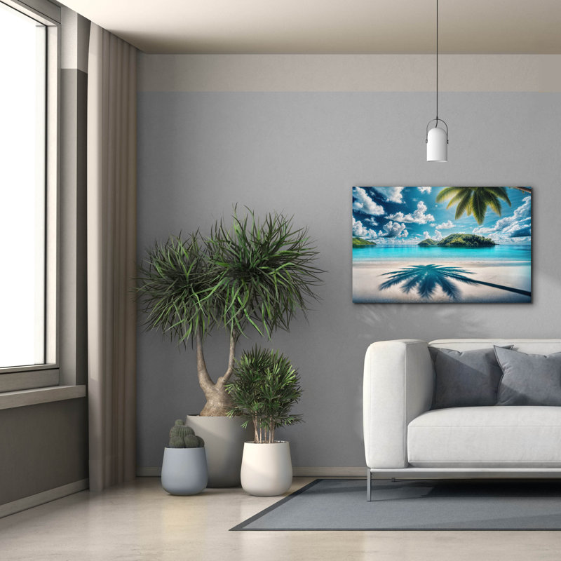  «Paradise Beach 7» par Rey Klimt, art mural sur toile, 40 po x 26 po, H 26 po x l 40 po