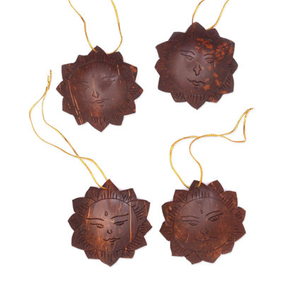 Ensemble d’ornement figurine suspendu tegalalang soleil 4 pièces