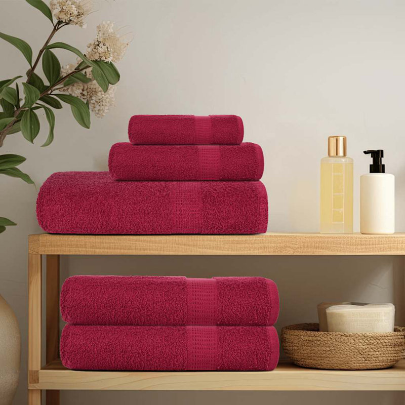 Reshod 100% Cotton Beach Towel, Bordeaux
