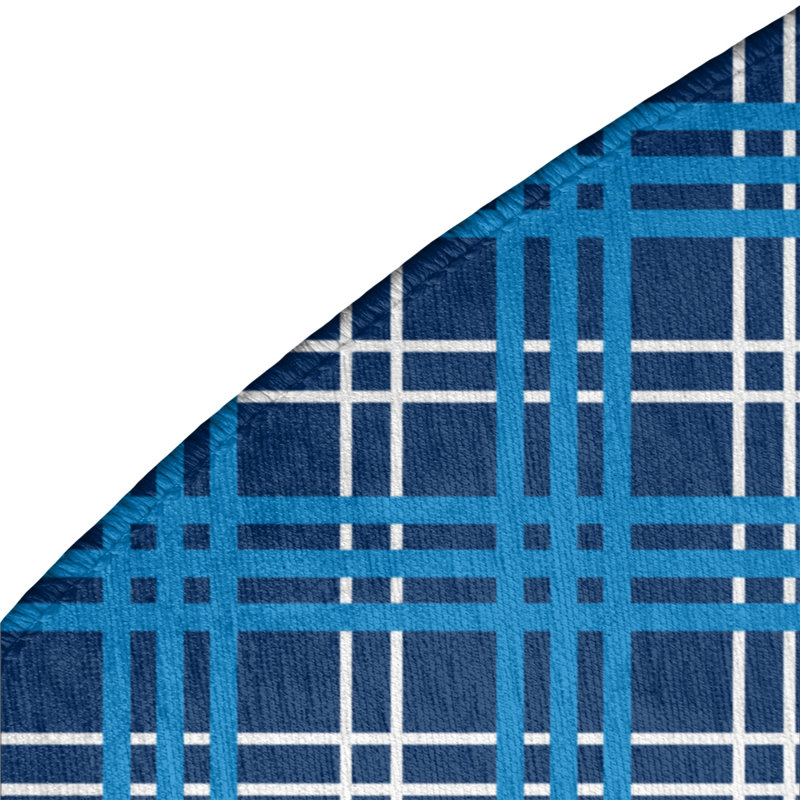 Plaid Indoor Rug, Round 5'