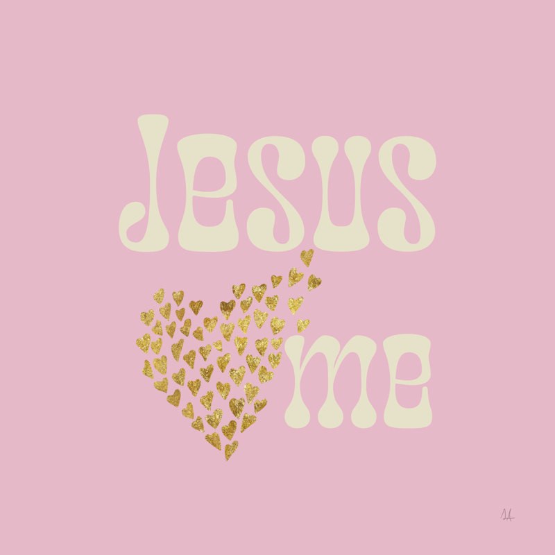 Harpel " Jesus Loves Me ", 12" H x 12" W  