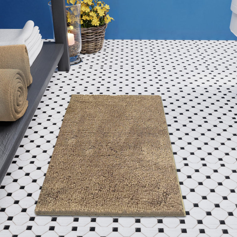 Laundry Room Rug Non-slip Flannel Floor Mat for Washroom Mudroom