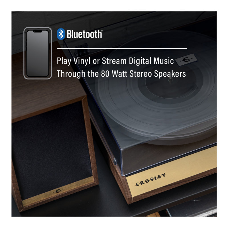 2 - Speed Turntable Decorative Record Player with Bluetooth