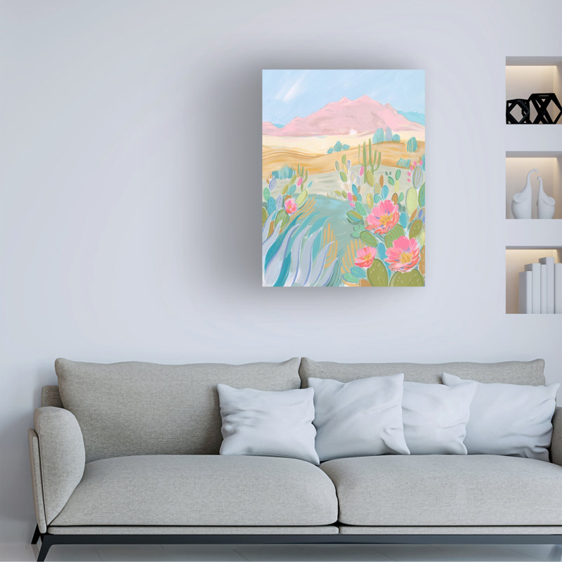 «Laura Marr Pastel Desert II», art sur toile, H 24 po x l 18 po x P 2 po