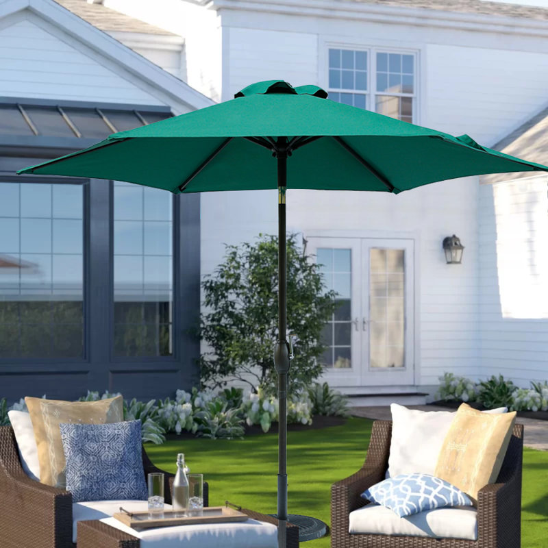 Parasol Sawyer, H 90 po x l 90 po x P 90 po, Vert foncé