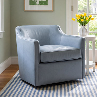 Marietta Genuine Leather Swivel Armchair