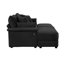 Ensemble de chaise longue double avec repose-pieds réversible - tissu velours côtelé doux, repose-pieds de rangement, port USB, siège / table multifonctionnel (coussin convertible à convertir)