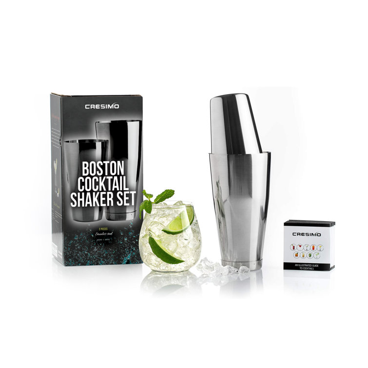 Cresimo Pro Stainless Steel Cocktail Bar Tool Set & Bonus