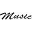 Art mural Dugout Creek Designs Modern Music Script - noir martelé-734453369