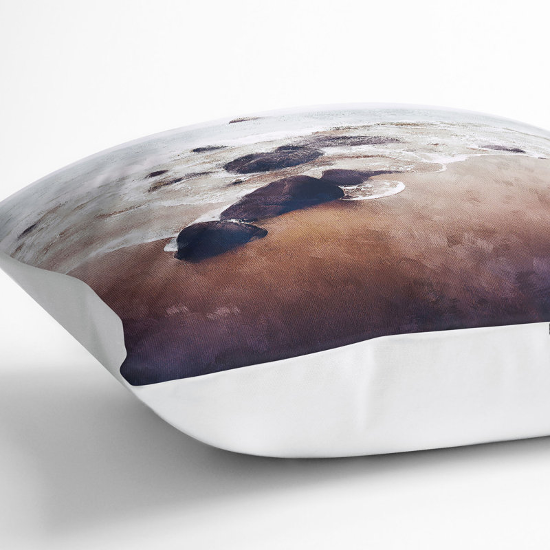 Square Throw Cushion, White, 55cm H x 55cm W x 20cm D