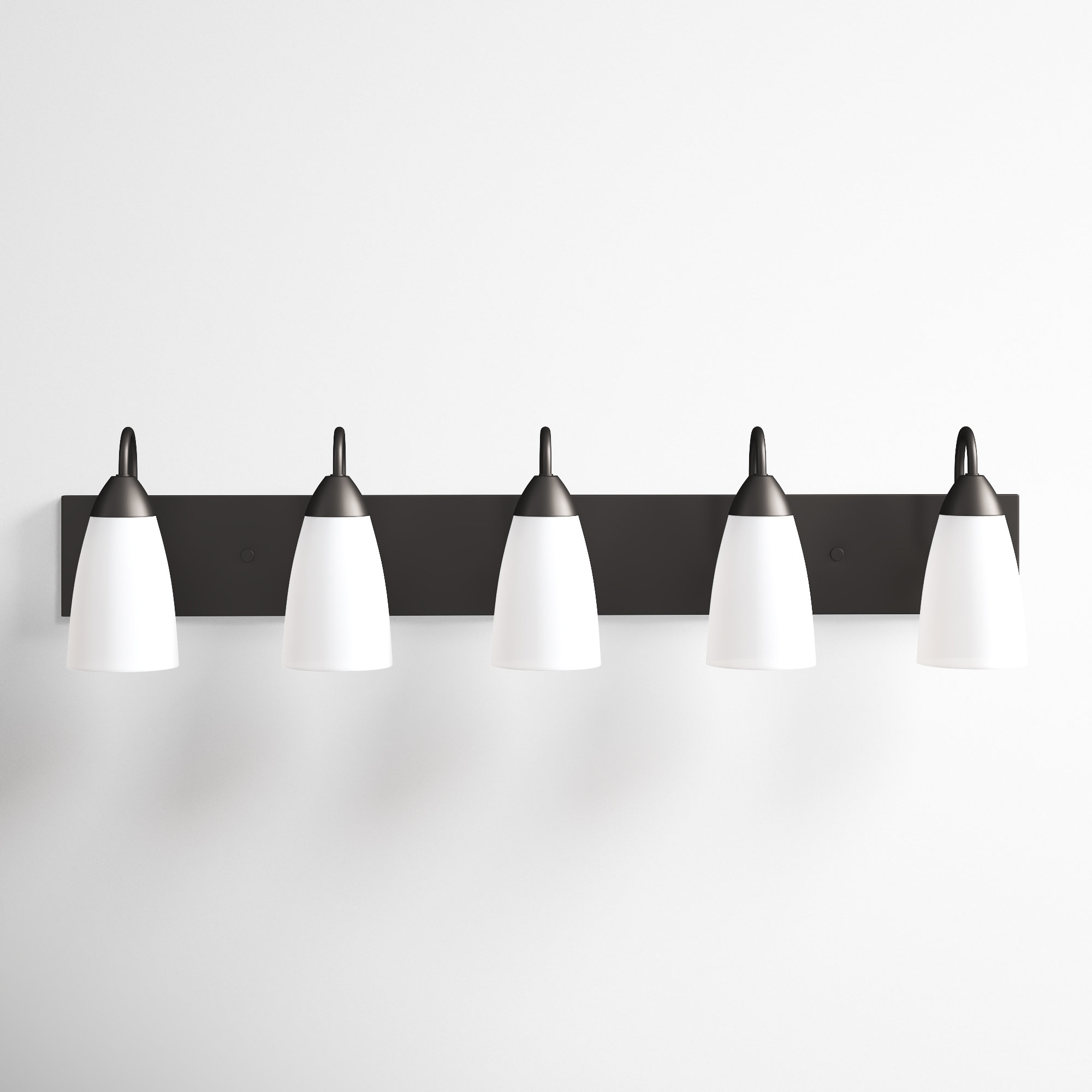 5 Light Frosted Dimmable Vanity Light, No, Burnt Sienna