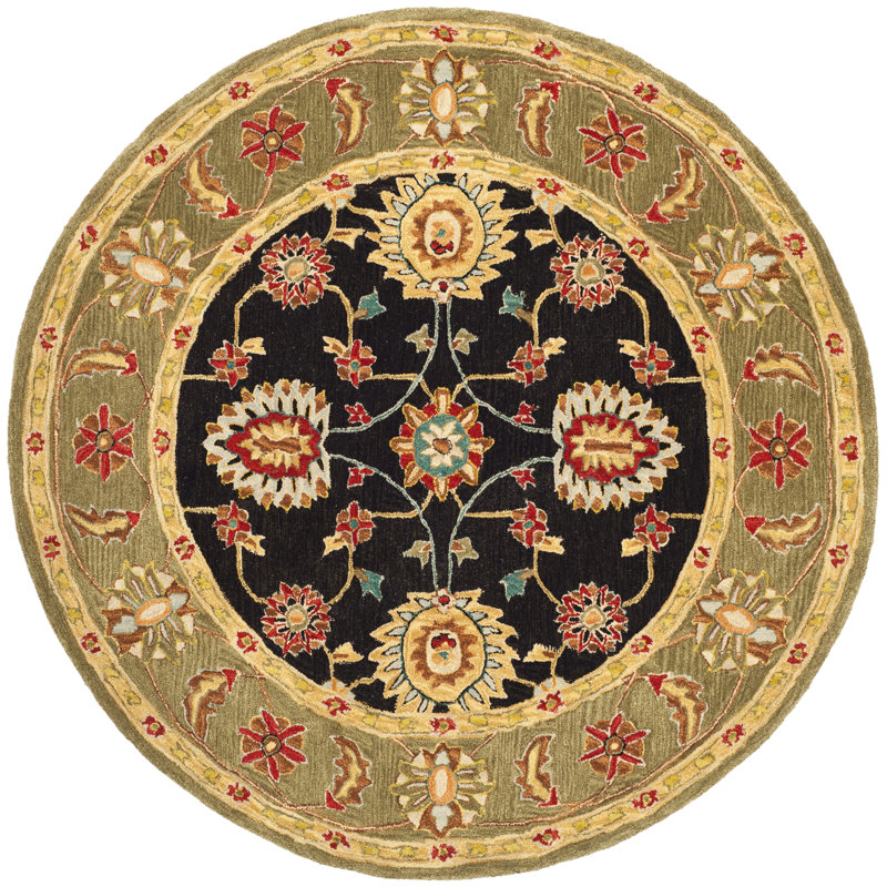 Tingley Hand Tufted Wool Pile Oriental Rug, Round 6'