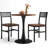 3-Piece Round Dining Table Set, Industrial Style Small Kitchen Table And Chairs For 2-1996500205