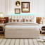 Lit plateforme tapissier Teddy