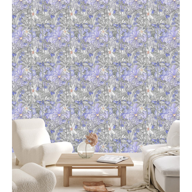 Floral Tile, 2.08' W x 18.75' L