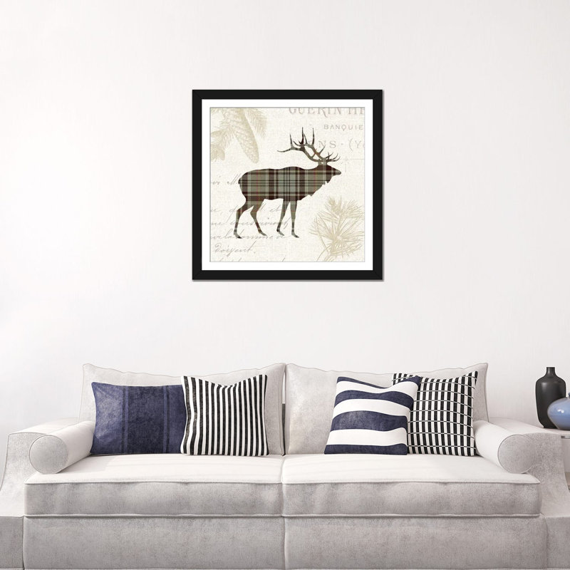 « écossais introduction, brun clair iii », reproduction d’impression sur toile, H 24 po x l 24 po x P 1 po, Blanc