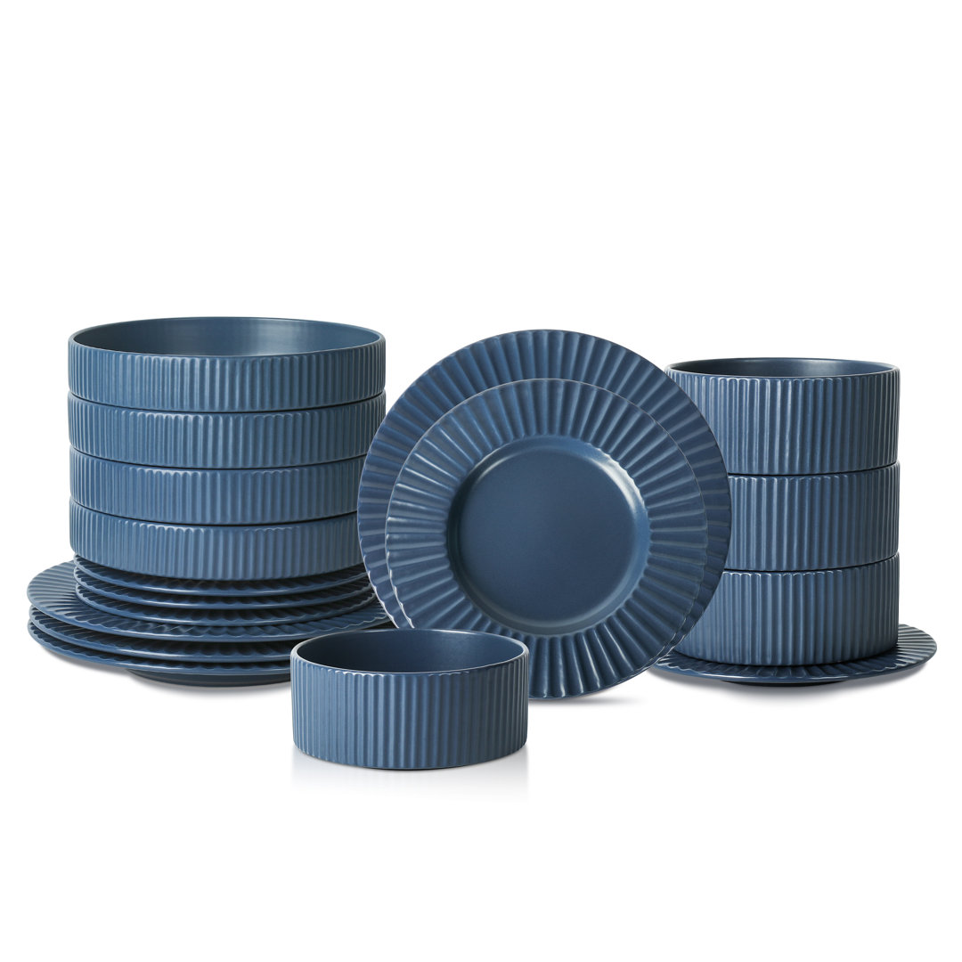 Christian Siriano Lusso 16-Piece Dinnerware Set Stoneware Christian Siriano 