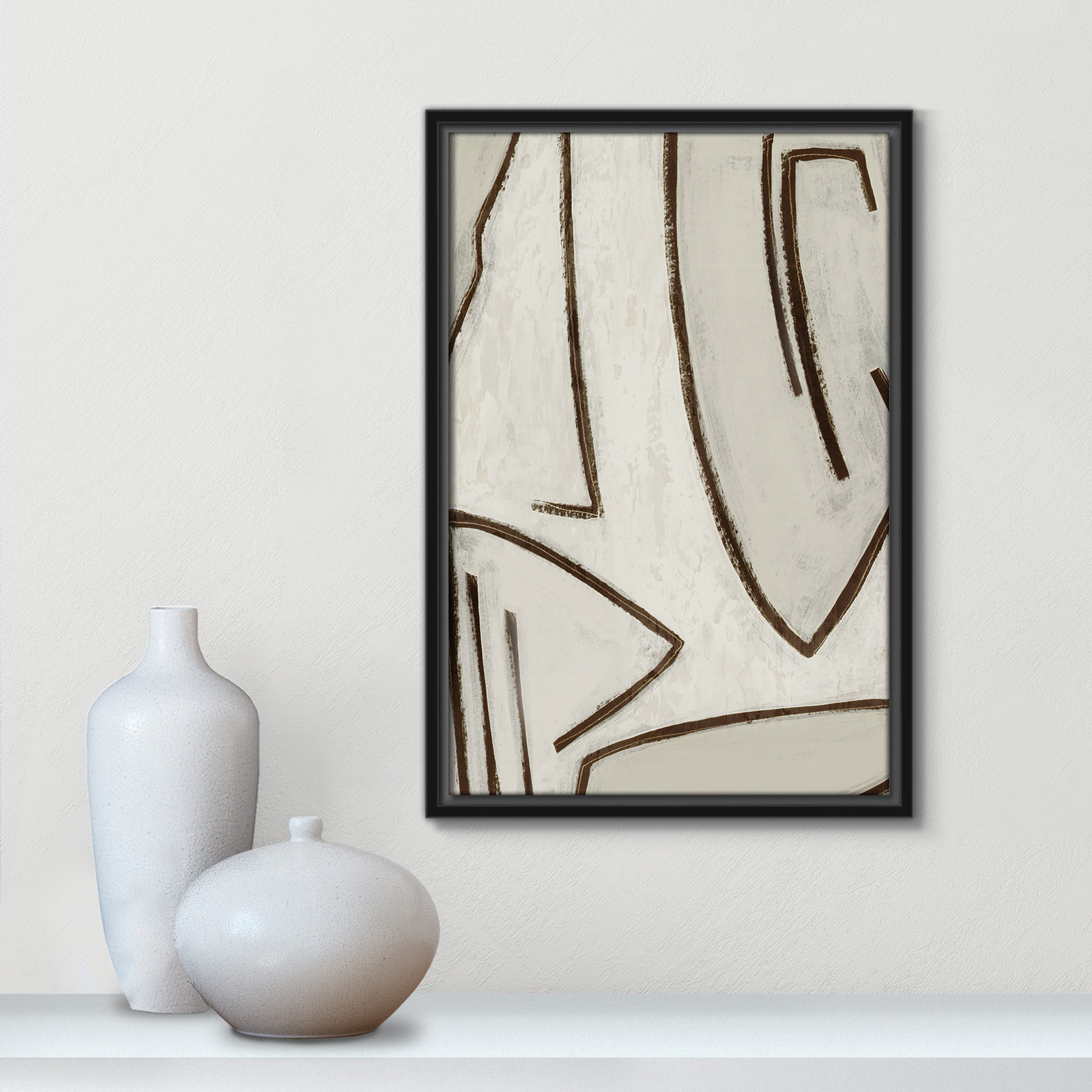 Line Work II, Black, 13.5" W x 19.5" H