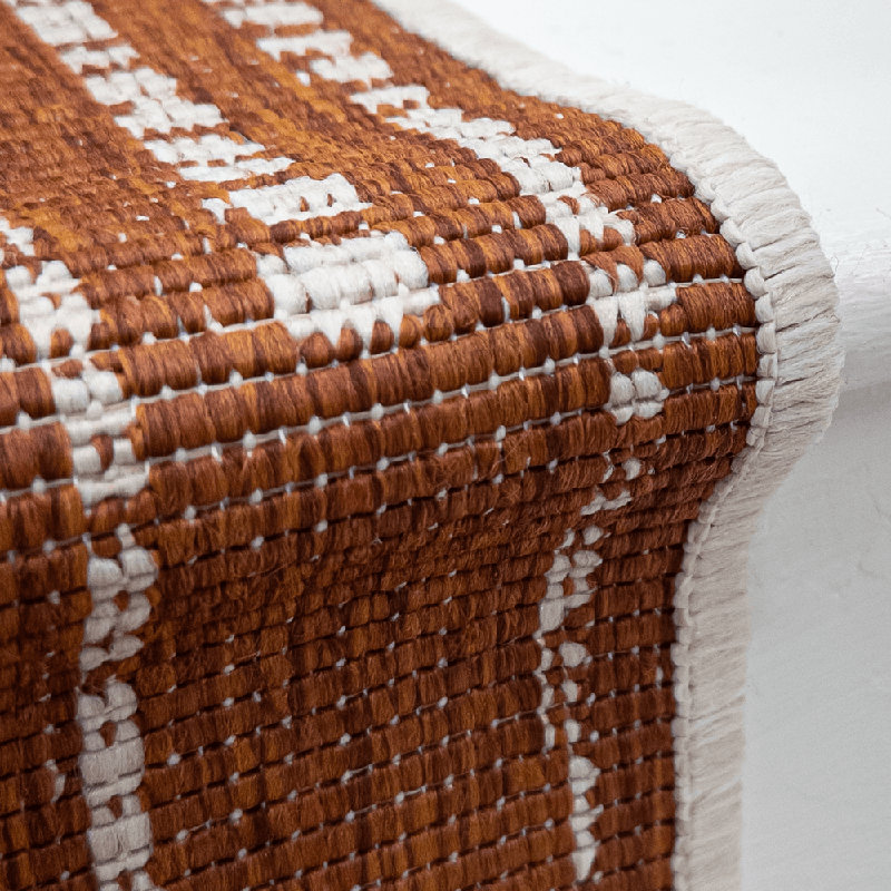 Stair Runner Geometric Flatweave Area Rug, Runner 70 x 450 cm