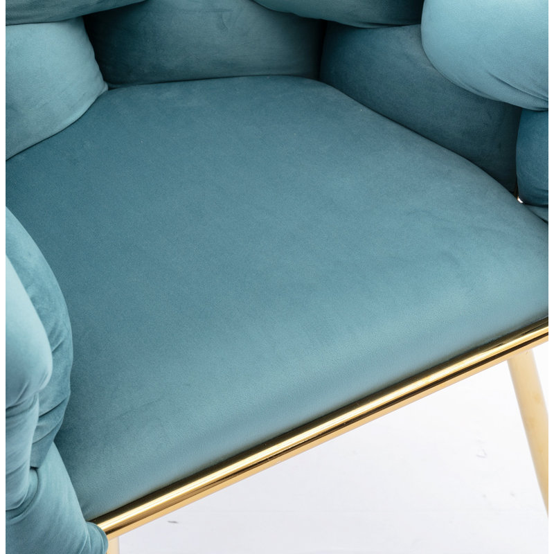 Vladanka 28.7'' Velvet Sofa, Blue Velvet