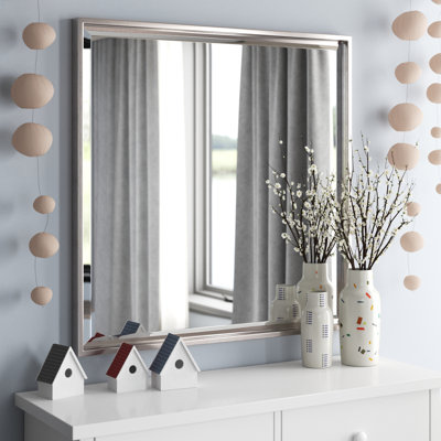 Ea Solid Wood Frame Square Wall Mirror