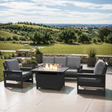 Cortina-Pacifica 5 - Person Patio Conversation Sets with Cushions