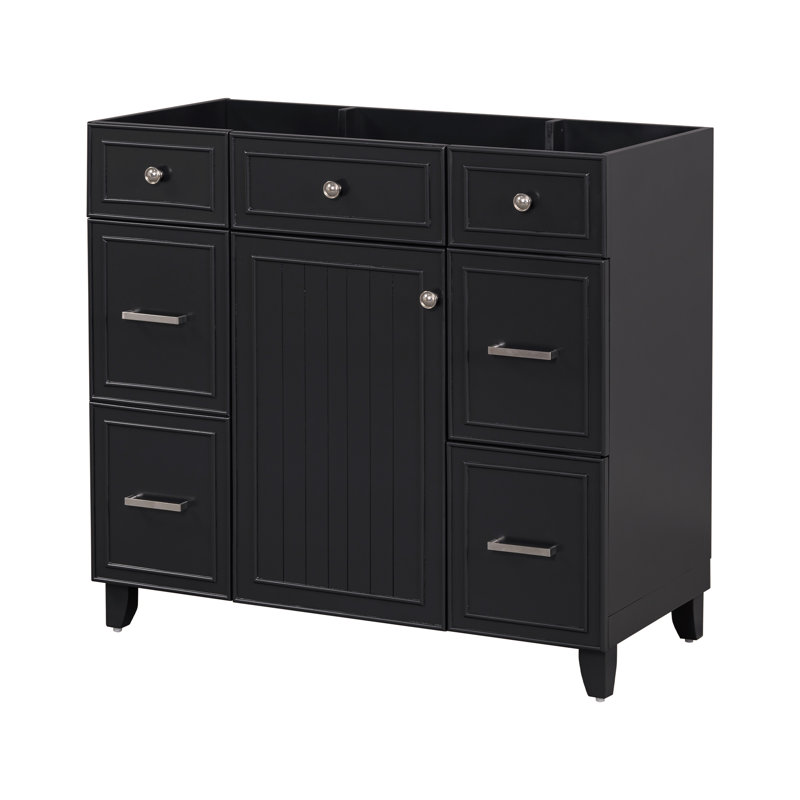 [Cabinet seulement] Meuble-lavabo de 36 po - Noir (lavabo non inclus)