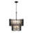 Park Row 2-Tier Chandelier - Matte Black/French Gold - 24"W x 31"H