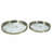 Round Silver Plastic Mirror Trays with Tree Motif - L:D17.5x2" S:D14.5x2"
