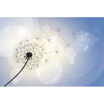 Dandelion In A Summer Breeze by Rixipix - Wrapped Canvas Print